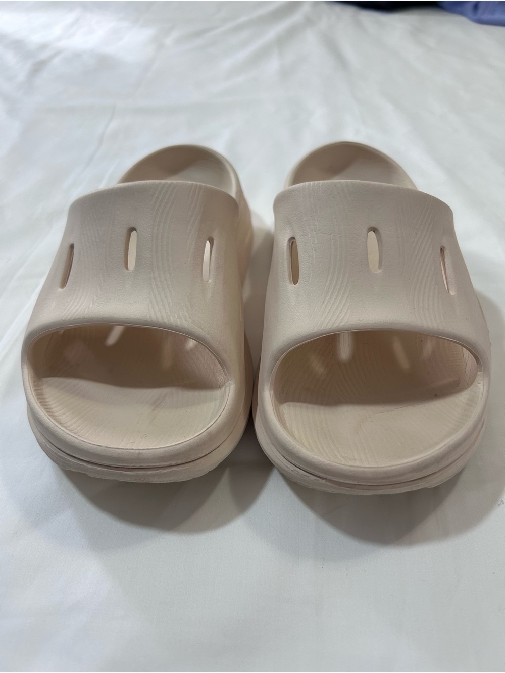 HOKA Beige Ora Recovery Slide,W7 - Picture 9 of 16